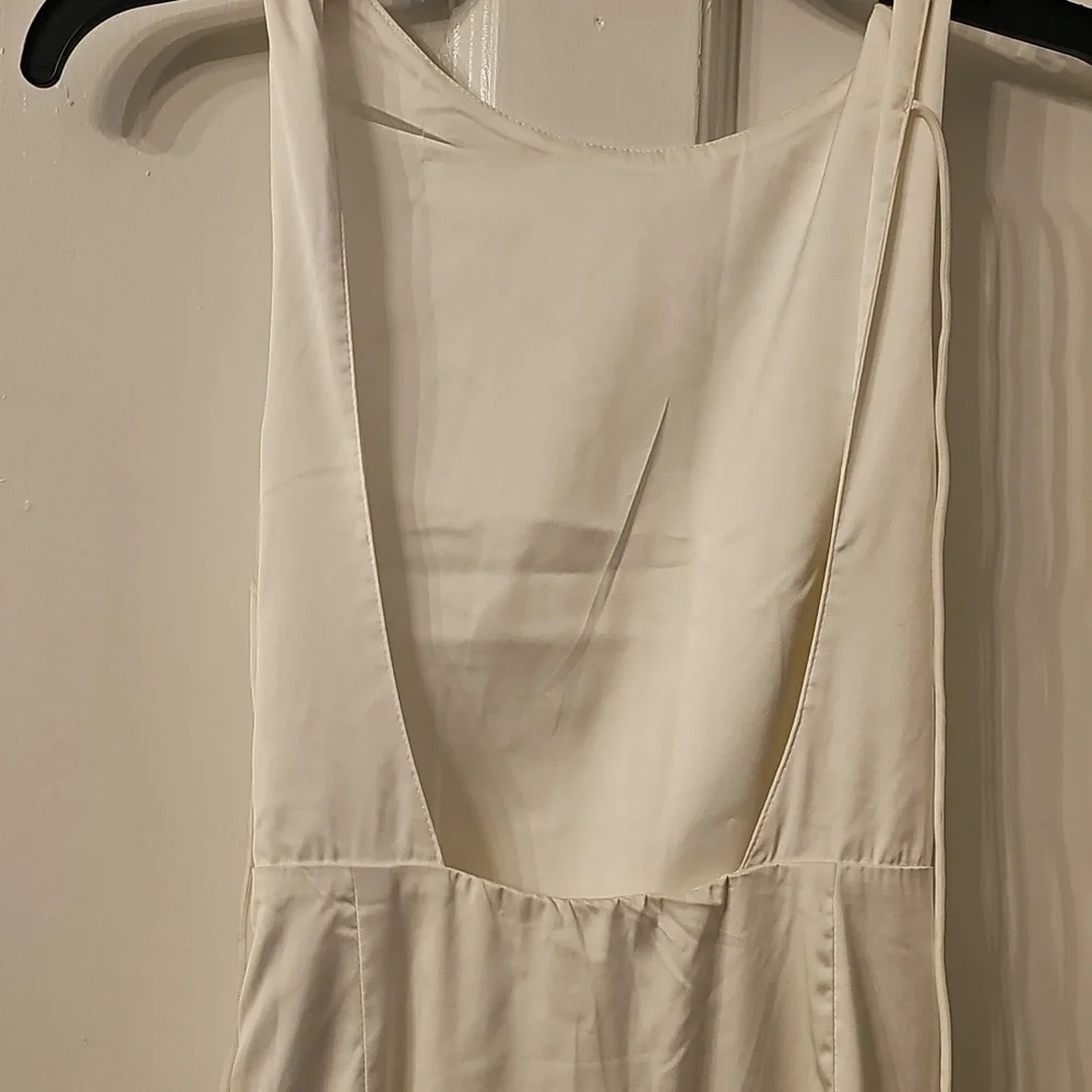 Abercrombie And Fitch Elegant Cream Satin Dress Xs E U C